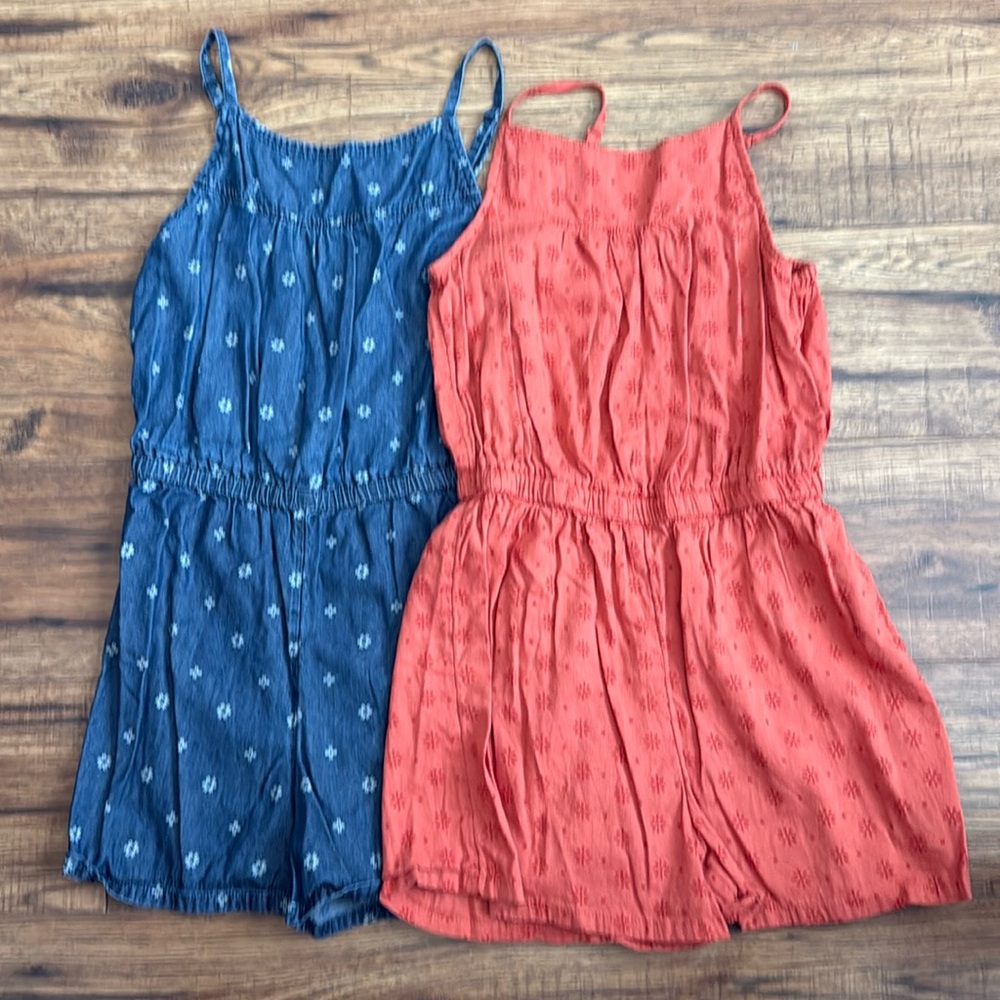 Set of 2 old navy rompers size 10/12